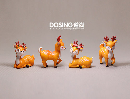 卡通塑料公仔玩偶模型摆件小动物