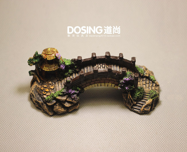 仿真微缩 中国古代石桥 拱桥 古建筑 树脂 水下模型摆件 场景装饰