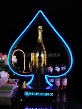 发光酒座 XO洋酒展示架酒吧出酒道具KTV香槟王酒托 黑桃A酒座酒具