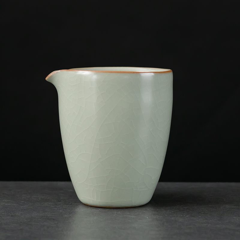 梅子青汝窑公道杯功夫茶具