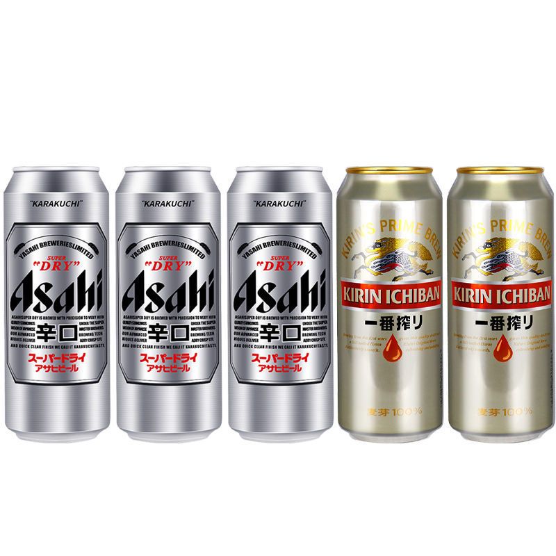 Asahi/朝日啤酒超爽500ml*5罐听装啤酒麒麟一番榨新日期330ml图片