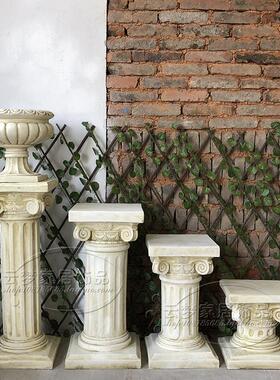 欧式婚庆路引道具户外石膏方形罗马柱子花架花盆底座落地装饰摆饰