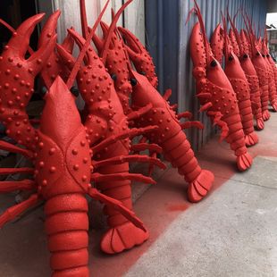 泡沫雕塑龙虾酒店餐厅雕塑道具金枪鱼盱眙龙虾节雕塑造型螃蟹模型