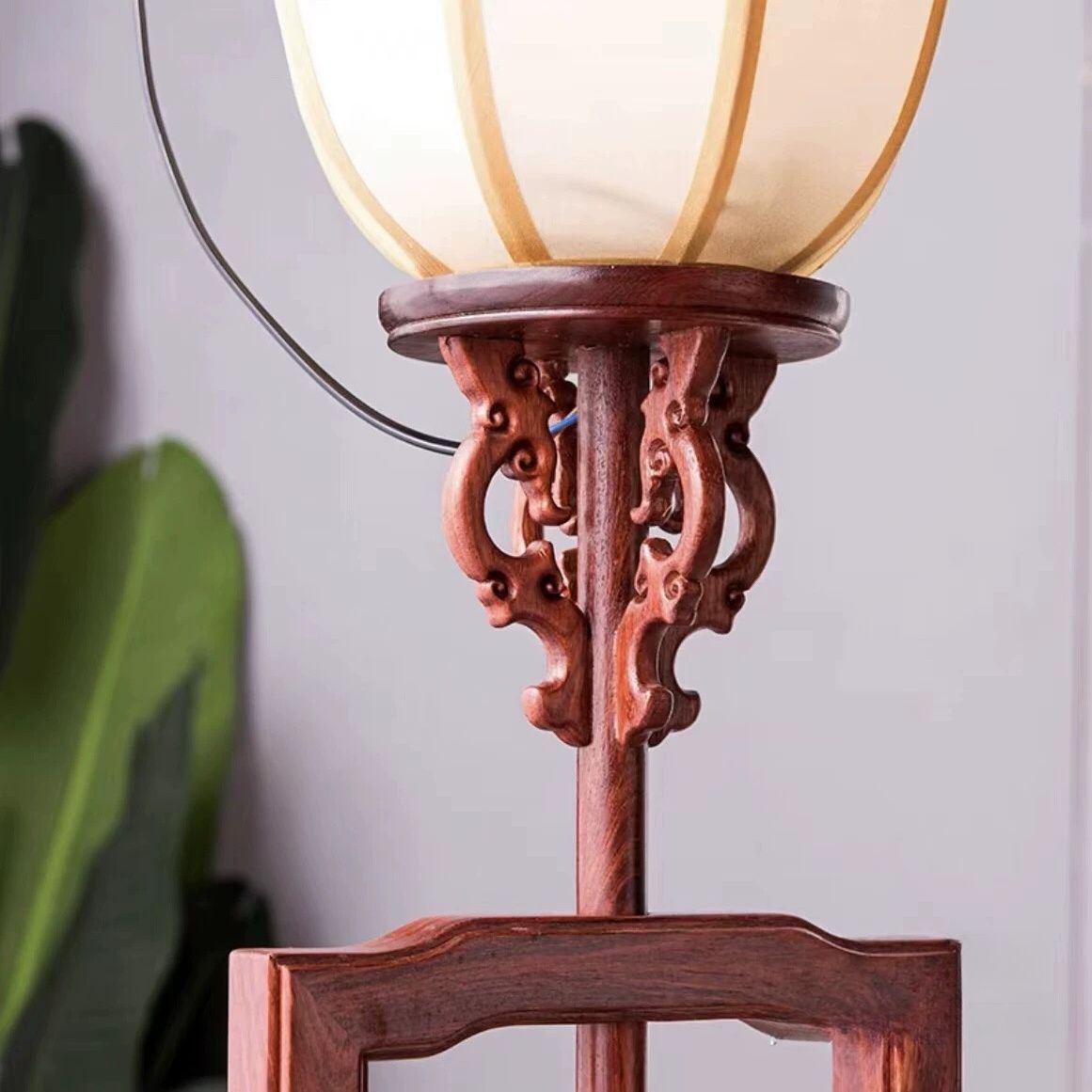 红木家具明式刺猬紫檀木落地宫灯可升降立式台灯家用地落地灯仿古