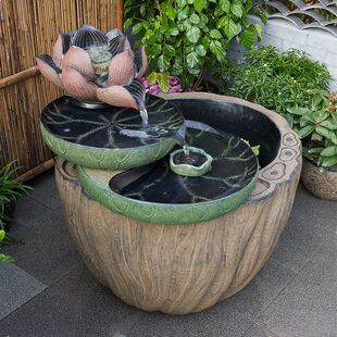 中式流水摆件鱼池室内水景花园造景布置庭院循环水系景观阳台露台