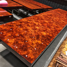 巴花实木大板茶桌原木奥坎黑胡桃木茶板老板办公桌茶台新中式1米8