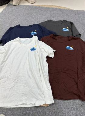 花社原单正品T恤17136纯棉刺绣夏季透气简约休闲百搭宽松大码INS