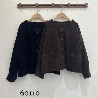 长袖灯芯绒衬衫简赛纯色复古