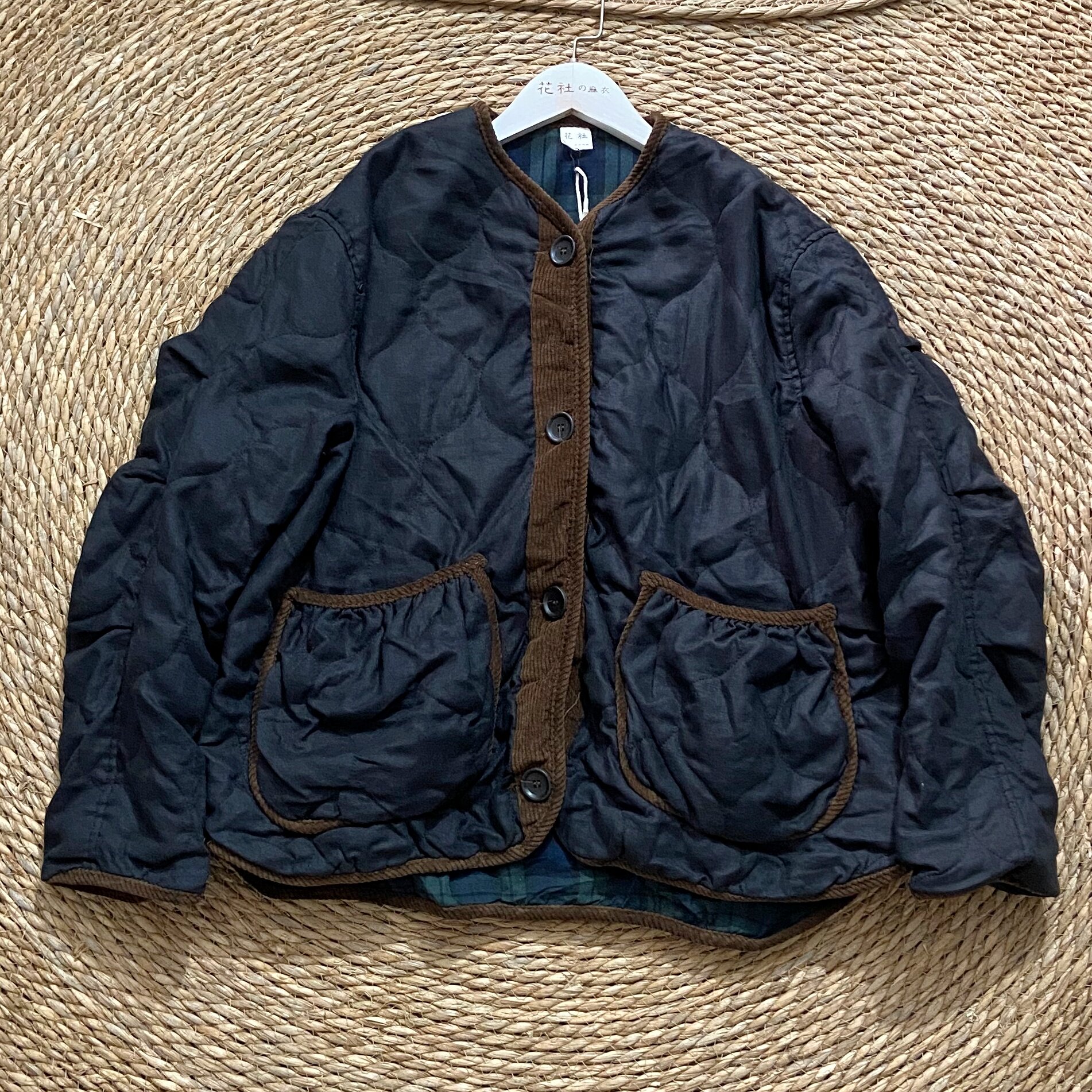 花社正品亚麻女日系加厚保暖棉服