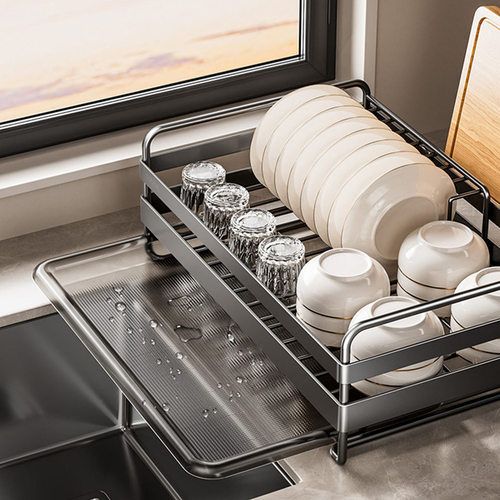 不占位置的沥水碗碟架储物架