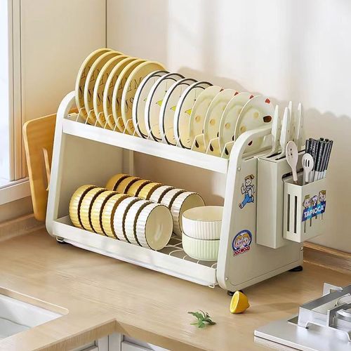 厨房碗碟架收纳架带筷筒