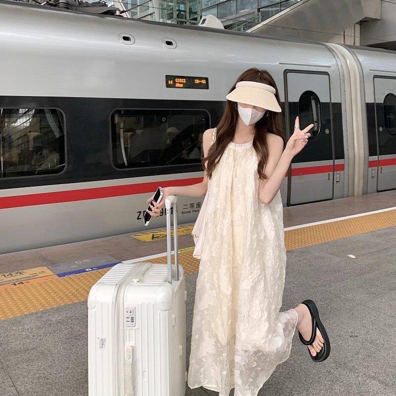 2025新款甜美雪纺挂脖连