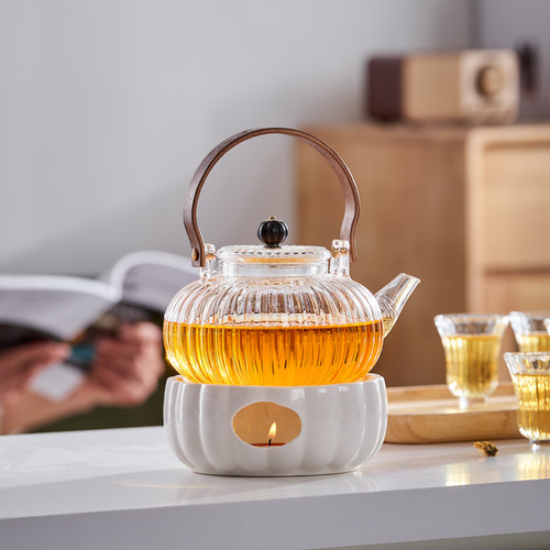 古道品茗花草茶具花茶壶