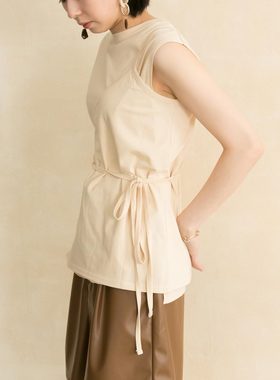 RANDA 女士吊带无袖系带T恤内搭打底两件套  BT01565