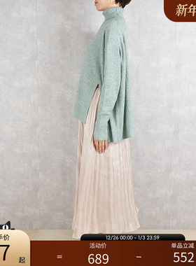 RANDA 秋冬新款宽松垂直式高领分叉设计款针织 BT01422