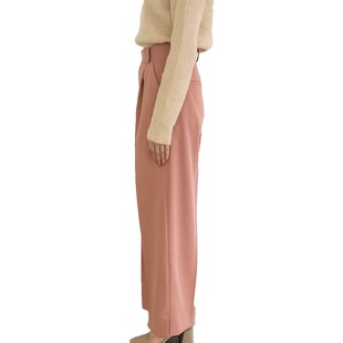RANDA 秋冬新款西装精致款高腰通勤魅力女士腰带阔腿裤 BP01765