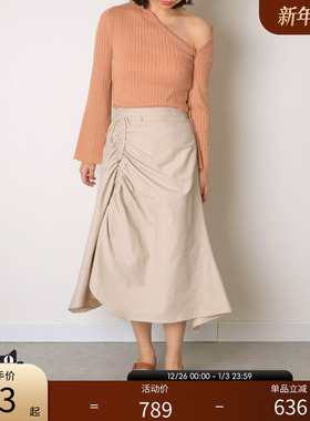 RANDA 春夏新款高级感法式优雅抽绳设计蝴蝶结半身裙 BS01363