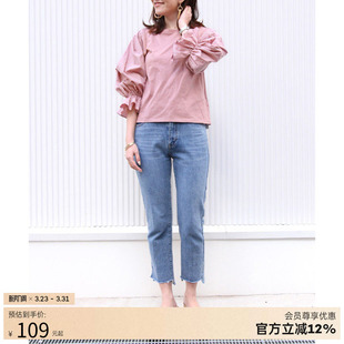 春夏新款 棉系针织工艺衫 喇叭袖 上衣罩衫 BB01131 灯笼袖 RANDA