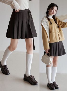 【长期主义百褶裙】兴北 高腰毛呢半身裙女2025冬季新款短裙N729C