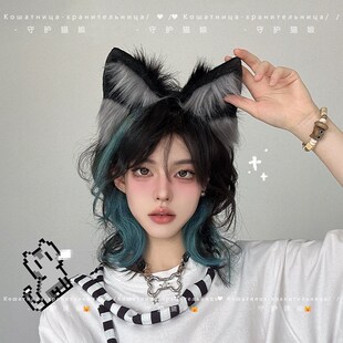 守护猫娘电动狼耳重力感应兽耳头饰 漫G展cos道具会动的猫耳朵发