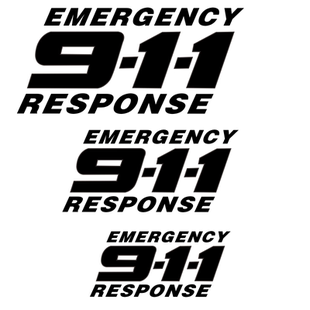 汽车改装贴纸 数字字母911车贴侧门贴 遮盖挡划痕贴 个性反光拉花