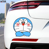 汽车贴纸卡通哆啦A梦可爱改装 饰电动车身贴画玻璃划痕机器叮当猫