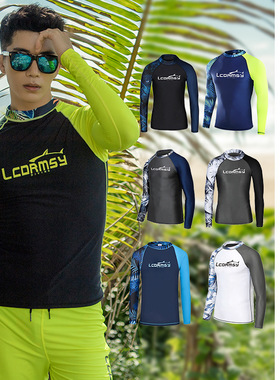 朗晨LCDRMSY新款潜水服分体男款长袖防晒泳衣冲浪浮潜服男水母衣
