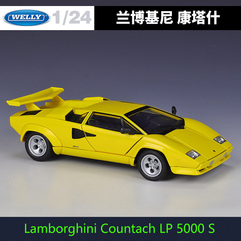 WILLY 1:24 LAMBORGHINI COUNTACH 스포츠카 시뮬레이션 합금 자동차 모델 장난감 선물