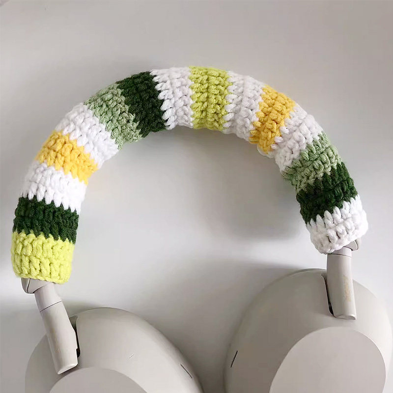 适用于苹果airpodsmax毛线钩编耳机横梁套保护套韩国JENNIE同款手工钩针编织头戴式蓝牙耳机套成品定制