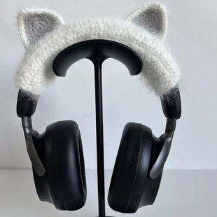猫猫立体耳朵适用HyperX 飓风3横梁套头戴式耳机横梁手工钩织毛线保护套头梁套全新定制颜色耳机横梁套