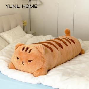 可爱趴趴橘猫咪毛绒玩偶长条抱枕