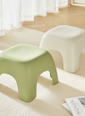 小凳子家用矮凳塑料儿童小椅子加厚防滑垫脚凳可叠放客厅换鞋板凳