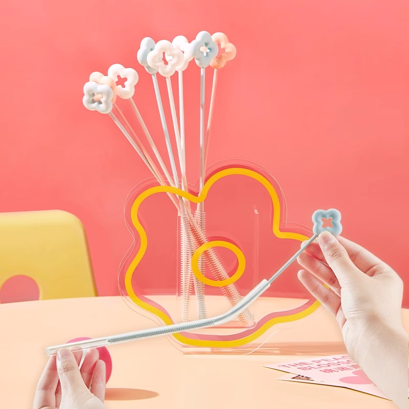 吸管长柄刷子清洁厨房专用小刷子