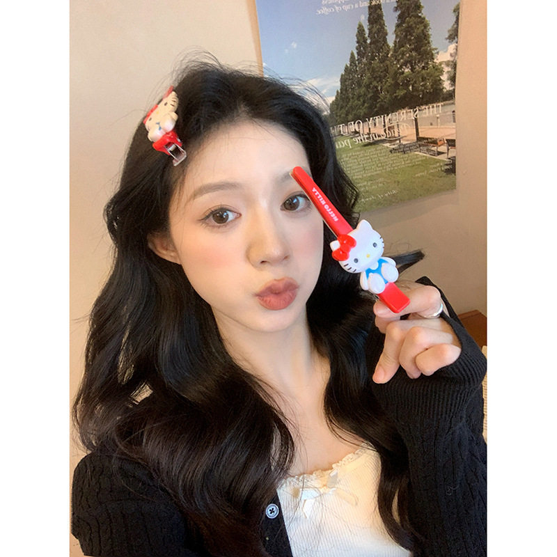 可爱卡通凯蒂猫咪发夹一字夹侧边夹发卡夹子女长款红色无痕鸭嘴夹,饰品/流行首饰/时尚饰品新,民族风发饰,淘宝优惠券,粉丝福利购,淘宝优惠卷