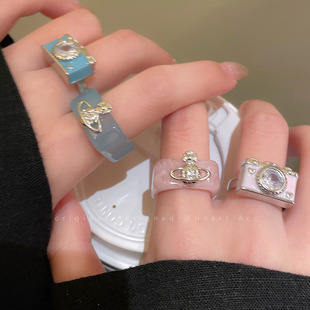 小众设计感相机土星戒指女甜酷辣妹风叠戴食指戒独特个性百搭指环