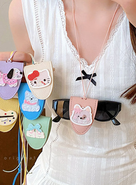 甜美可爱蝴蝶结小熊眼镜夹项链女时尚便携防丢墨镜夹长款挂脖配饰