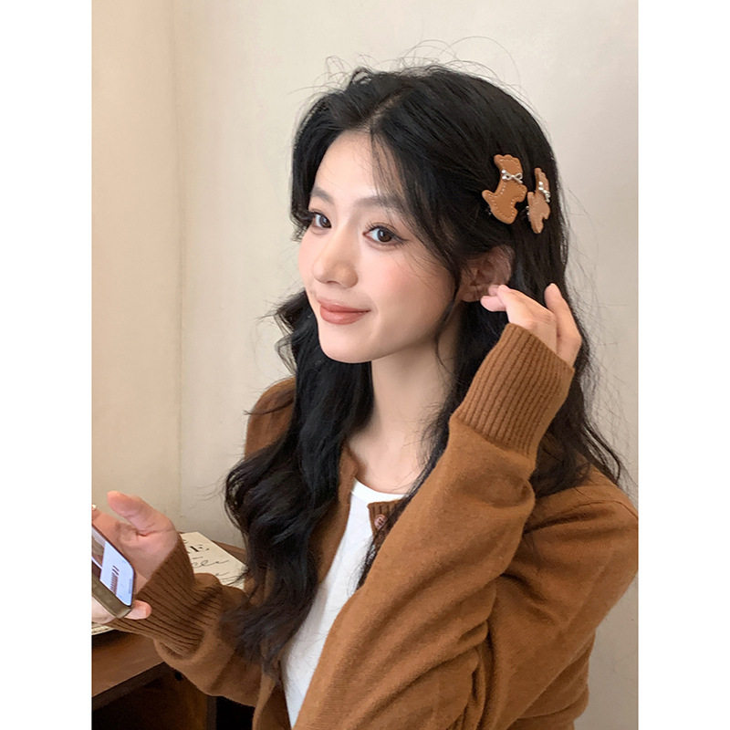 元气小狗皮质发夹女卡通可爱精致鸭嘴夹侧边刘海碎发小号夹子头饰,饰品/流行首饰/时尚饰品新,民族风发饰,淘宝优惠券,粉丝福利购,淘宝优惠卷