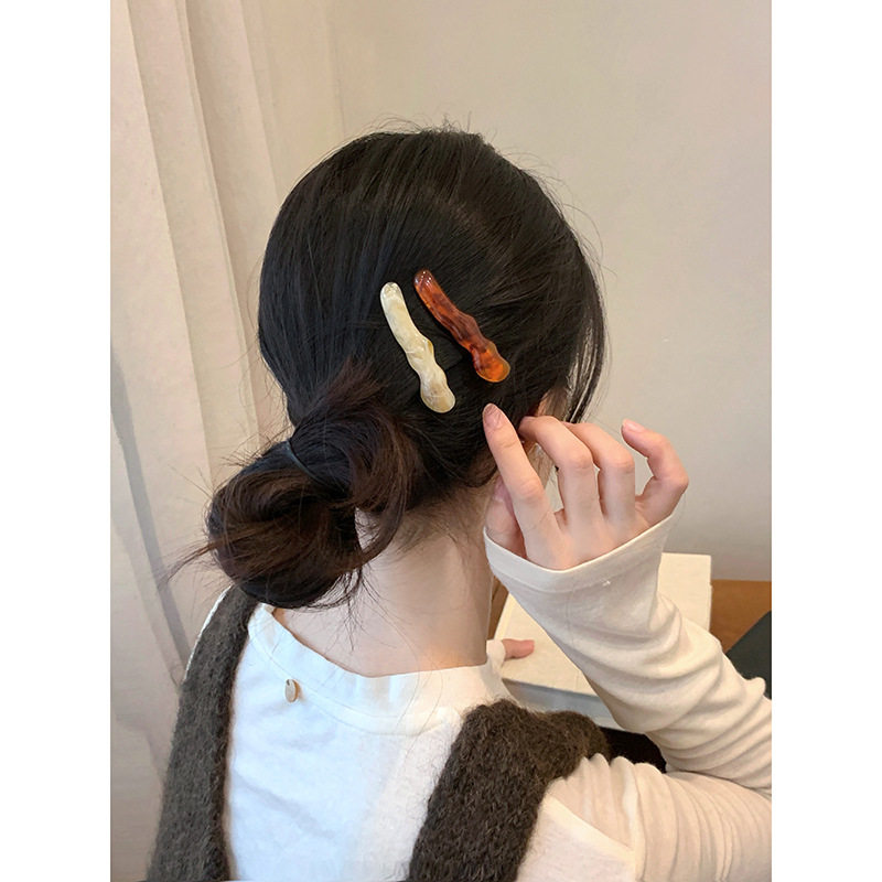 简约不规则醋酸波浪发夹女2025新款侧边一字刘海夹碎发小夹子头饰,饰品/流行首饰/时尚饰品新,民族风发饰,淘宝优惠券,粉丝福利购,淘宝优惠卷