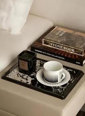 意式极简室内设计软装家居样板间沙发边柜台面香薰套装杯具摆件