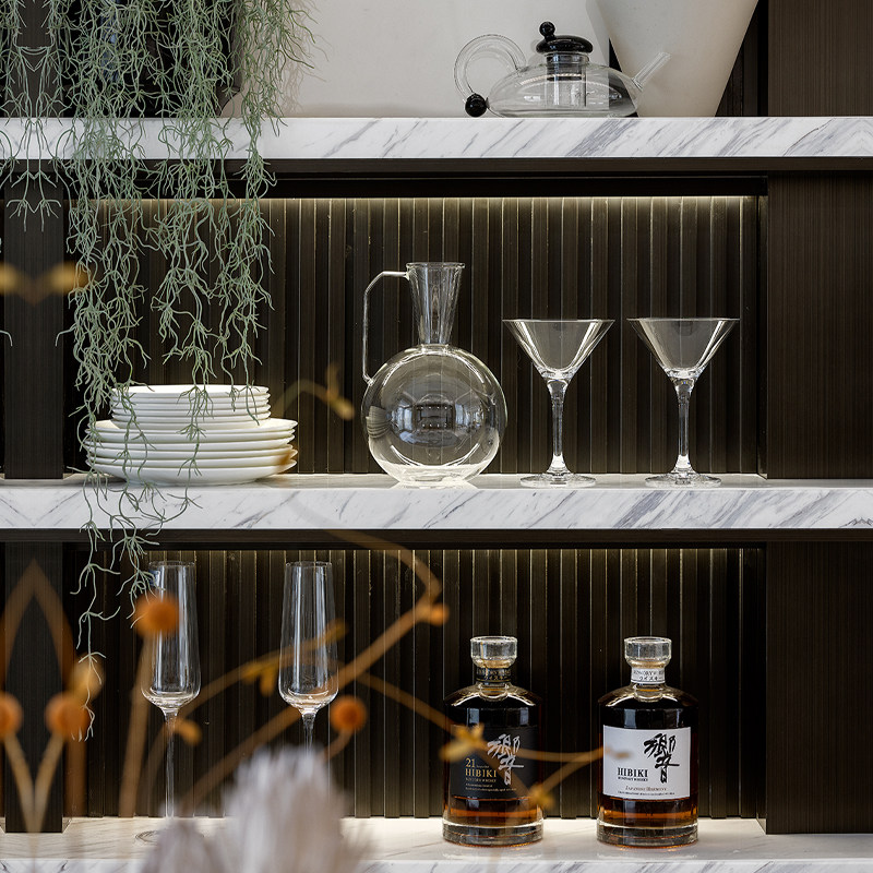 样板间收纳厨房真红酒洋酒酒柜酒杯道具摆件日式清酒展厅陈列摆