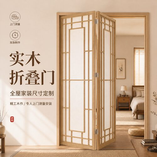 定制实木折叠门全国上门安装