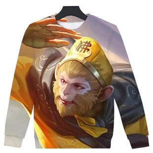 秋季上衣王者荣耀猴子皮肤孙悟空痛衣个性二次元动漫游戏圆领卫衣