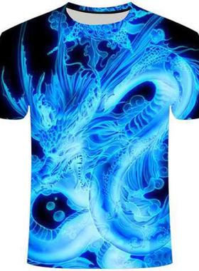 2024新款男士T恤  绿色蔬果3d全身印花 舒适透气短袖 男女可穿