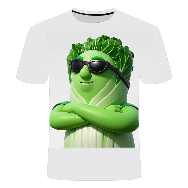 2025夏季新款热销卡通动漫人物3D数码印花时尚圆领短袖上衣t恤