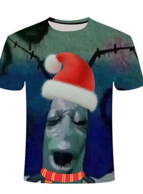 2025夏季新款 恶搞痞老板系列 搞笑 3D印花短袖男女同款可定制