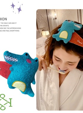 韩版大号网红恐龙洗脸前额bb夹可爱少女侧边刘海夹卡通水果碎发夹