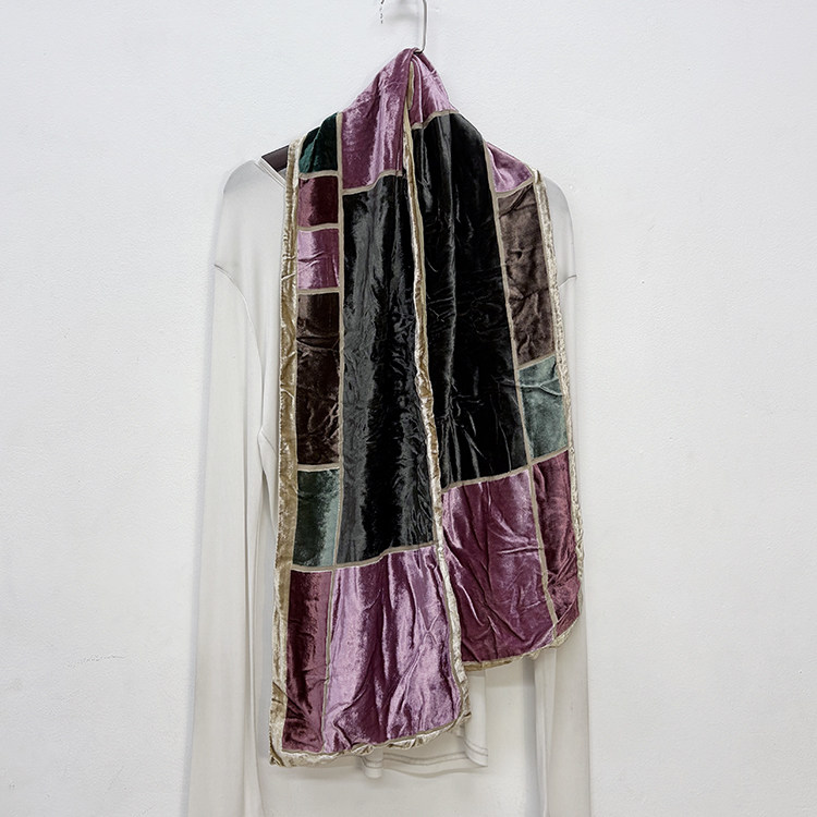 多色入 2件包邮 真丝丝绒提花长丝巾围巾 桑蚕丝长巾女A-27