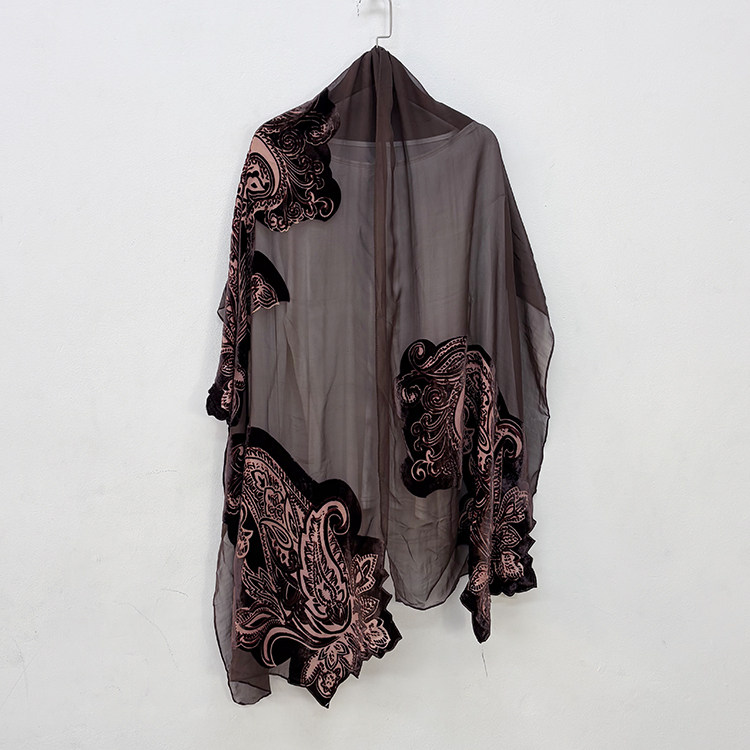 多色入 2件包邮 真丝丝绒提花长丝巾围巾 桑蚕丝长巾女A-22