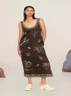 Printed V-neck Bubble Women's Chiffon Dress亚马逊性感吊带亚