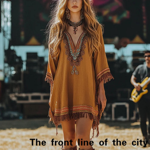 SexySplitBubbleSleeveTiedDress